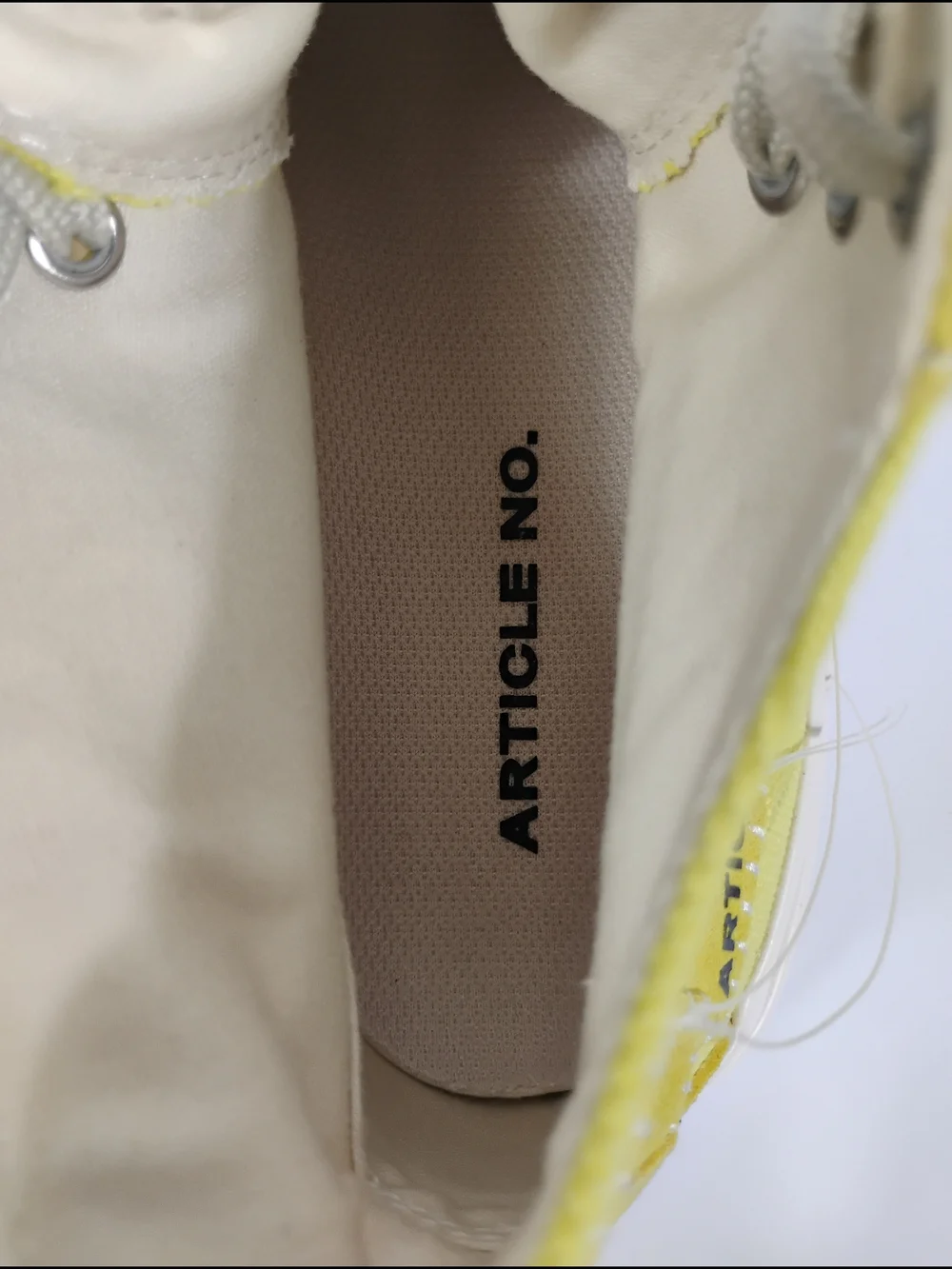 Bright Yellow High-Top Sneakers with Cream Soles